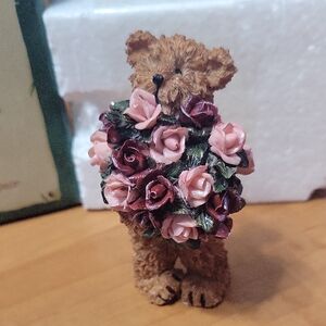Boyds Bears Andrew T Bear with Pink and Red Roses